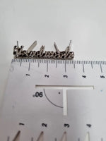Metall Label ’Handmade’ Schreibschrift Gold