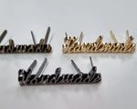 Metall Label ’Handmade’ Schreibschrift Gold