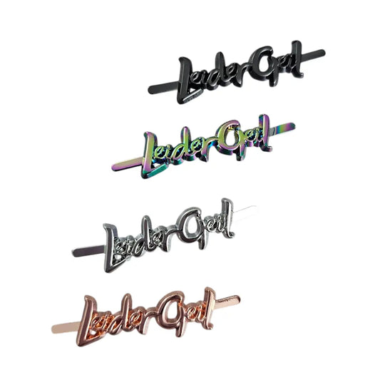 Metall Label ’LeiderGeil’ Schreibschrift Rainbow