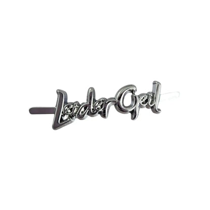 Metall Label ’LeiderGeil’ Schreibschrift Rainbow