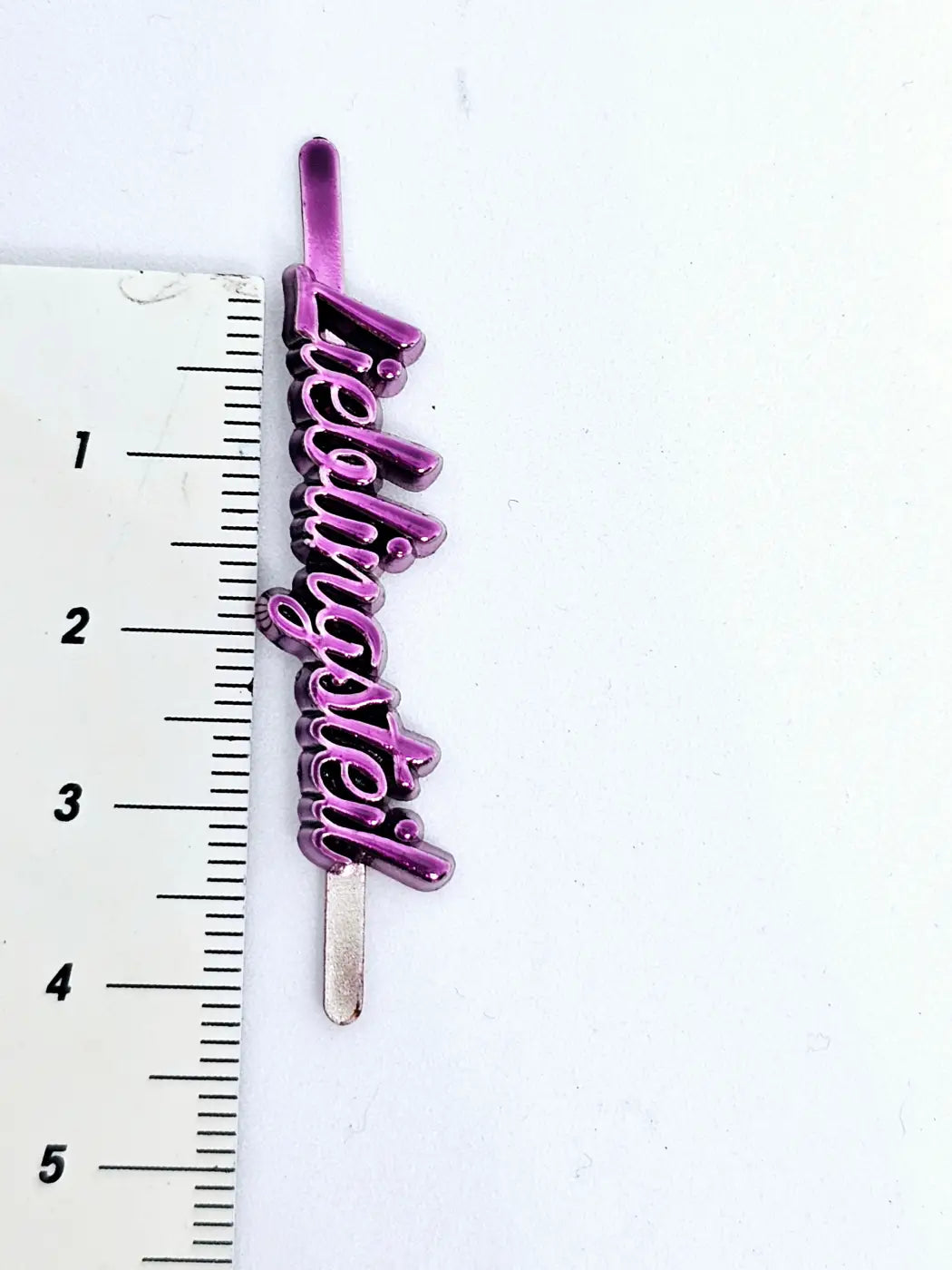 Metall Label ’Lieblingsteil’ Metallicfarben Schreibschrift