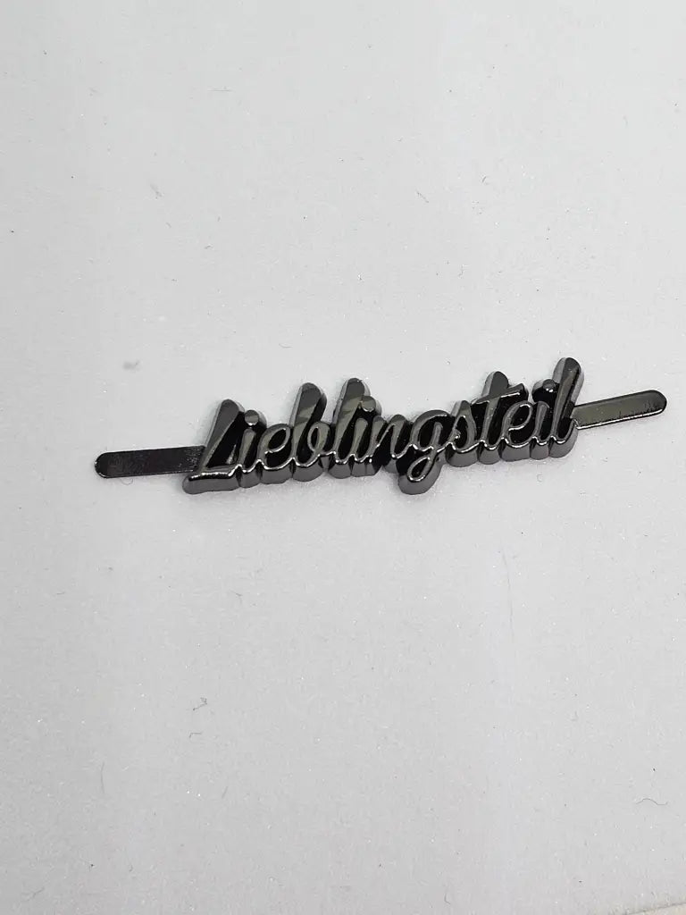 Metall Label ’Lieblingsteil’ Schreibschrift Rainbow