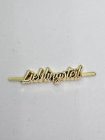 Metall Label ’Lieblingsteil’ Schreibschrift Rainbow