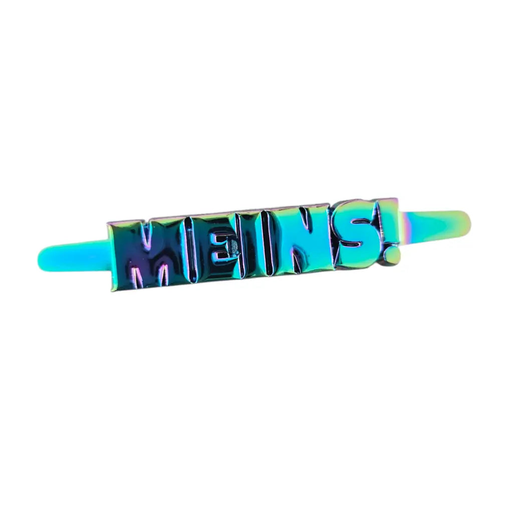 Metall Label ’MEINS’ Rainbow