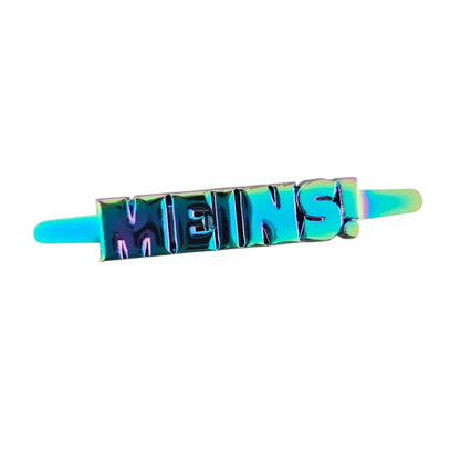 Metall Label ’MEINS’ Rainbow