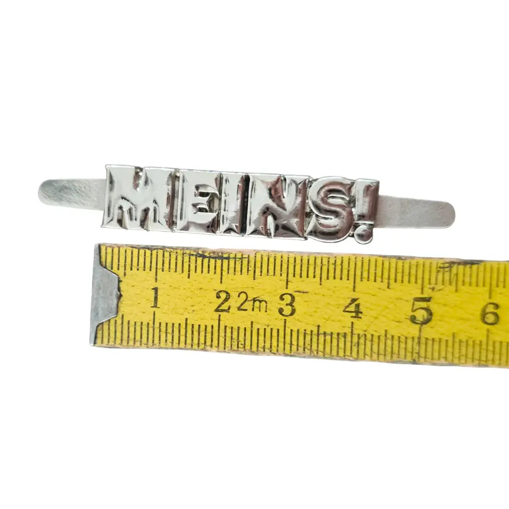 Metall Label ’MEINS’ Rainbow