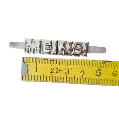 Metall Label ’MEINS’ Rainbow