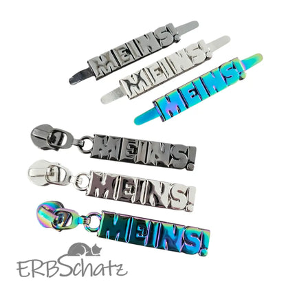 Metall Label ’MEINS’ Rainbow