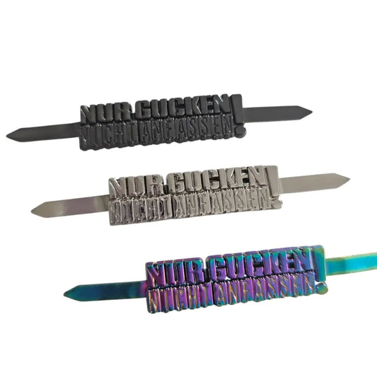 Metall Label ’Nur gucken nicht anfassen’ Rainbow
