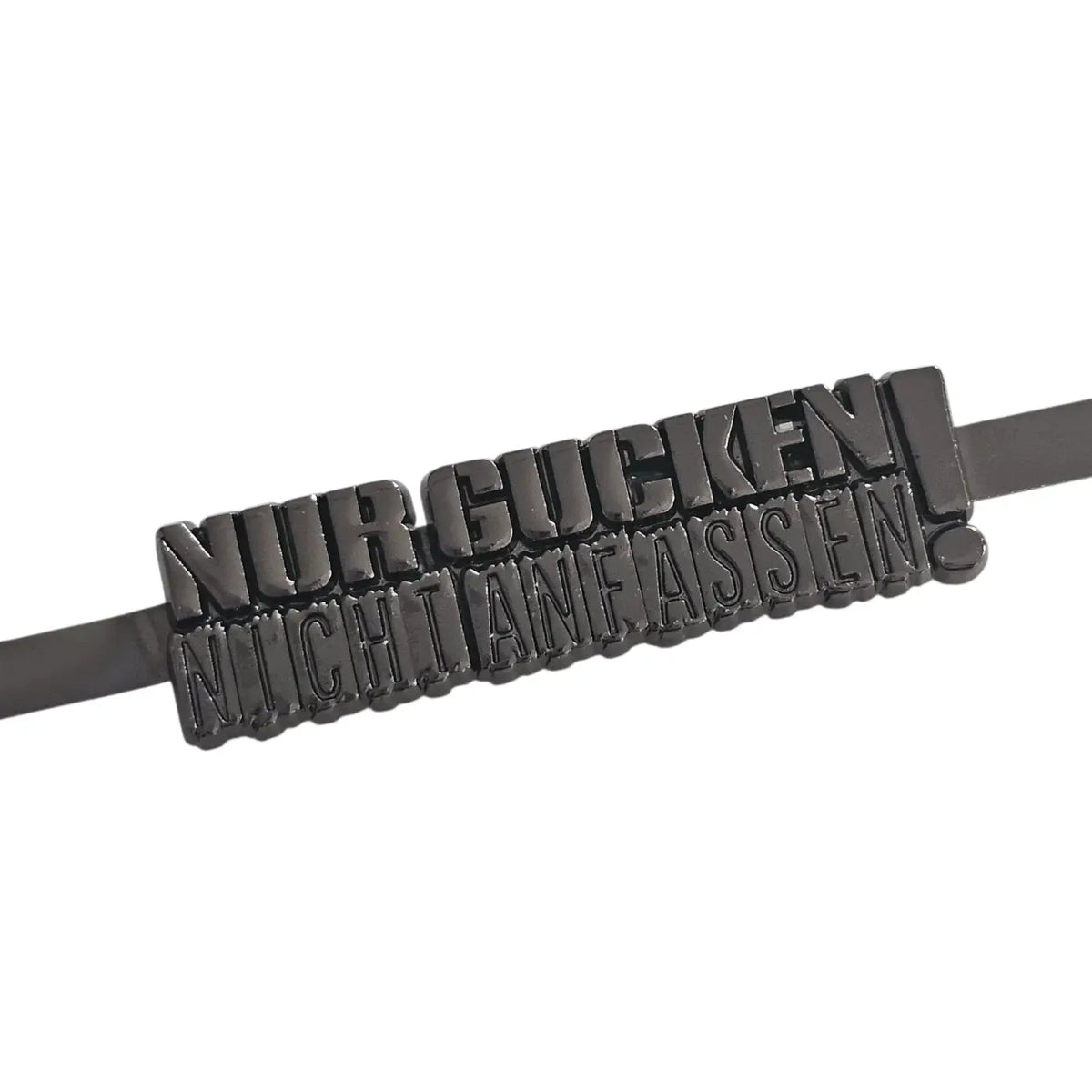 Metall Label ’Nur gucken nicht anfassen’ Rainbow