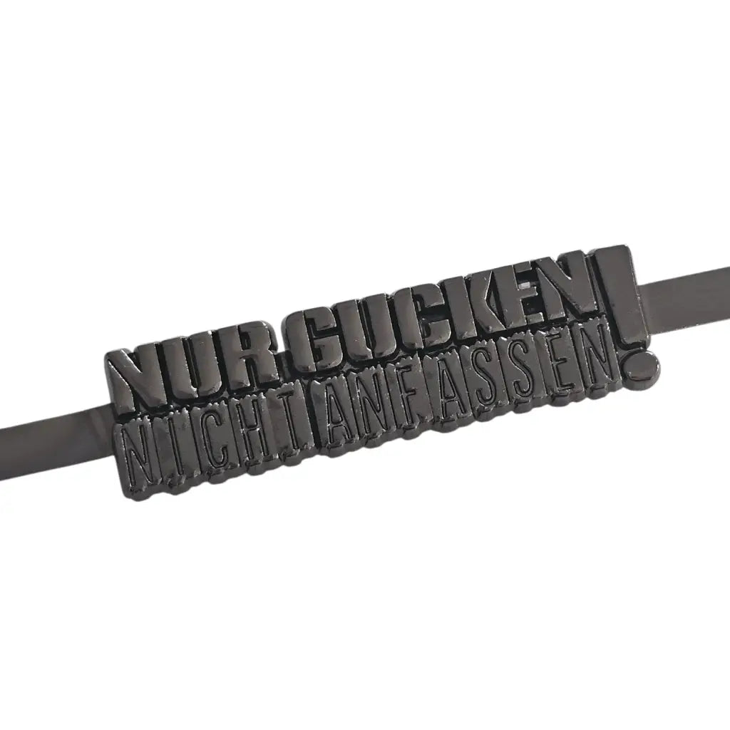 Metall Label ’Nur gucken nicht anfassen’ Rainbow