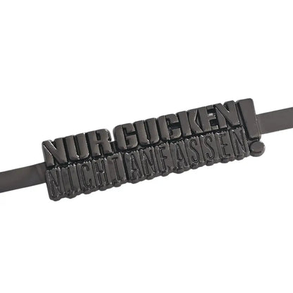 Metall Label ’Nur gucken nicht anfassen’ Rainbow