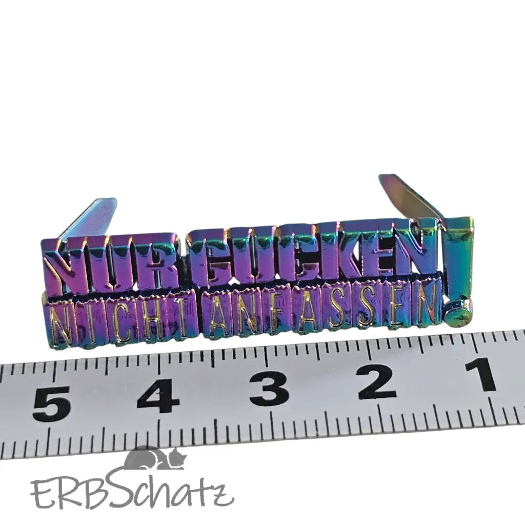 Metall Label ’Nur gucken nicht anfassen’