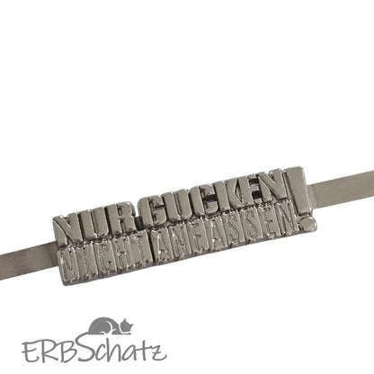 Metall Label ’Nur gucken nicht anfassen’ - Silber