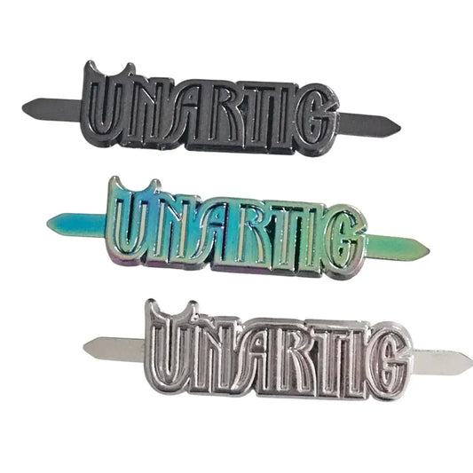 Metall Label ’Unartig’ Rainbow