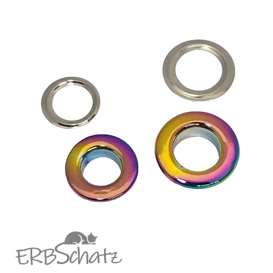 Metall Ösen Rainbow (10/12mm)