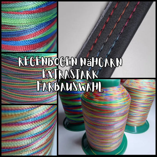 Nähgarn Regenbogenverlauf (Extrastark)