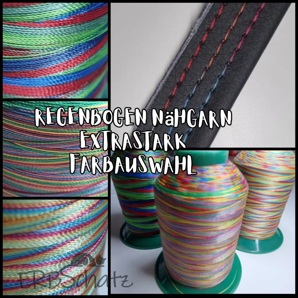 Nähgarn Regenbogenverlauf (Extrastark) - reißverschluss