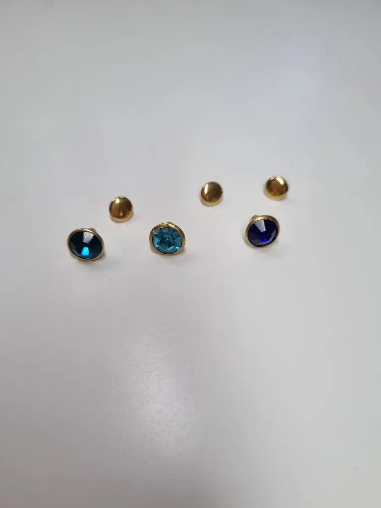 Nieten Gold mit Strassstein Farbauswahl 8x4 mm Lila