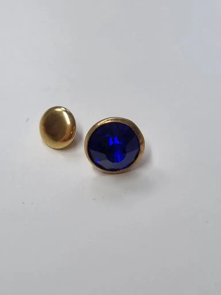 Nieten Gold mit Strassstein Farbauswahl 8x4 mm Lila