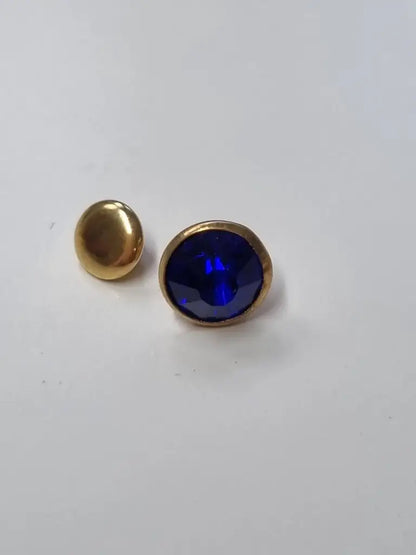 Nieten Gold mit Strassstein Farbauswahl 8x4 mm Lila