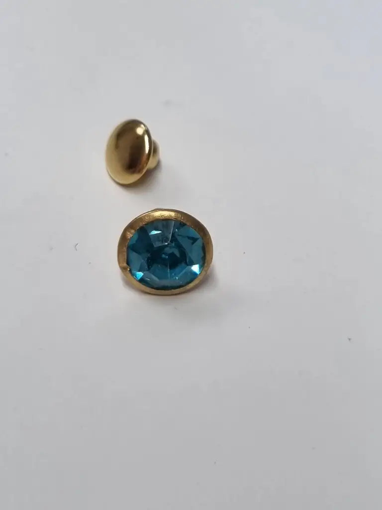 Nieten Gold mit Strassstein Farbauswahl 8x4 mm Lila