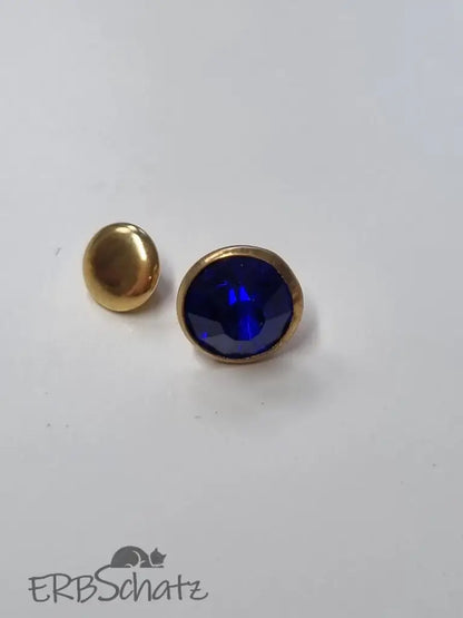 Nieten Gold mit Strassstein Farbauswahl 8x4 mm Lila