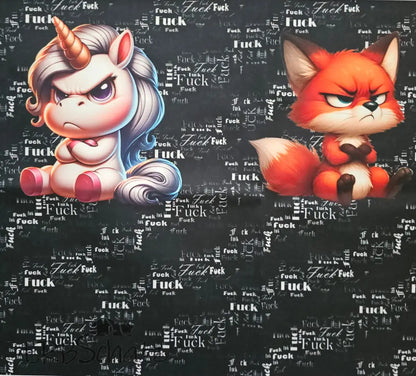 Oxford Kombi Panel | 50 x 153 cm | Grumpy Unicorn & Fox