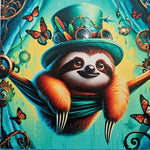 Oxford Kombi Panel | 50 x 153 cm | Vibrant Sloths