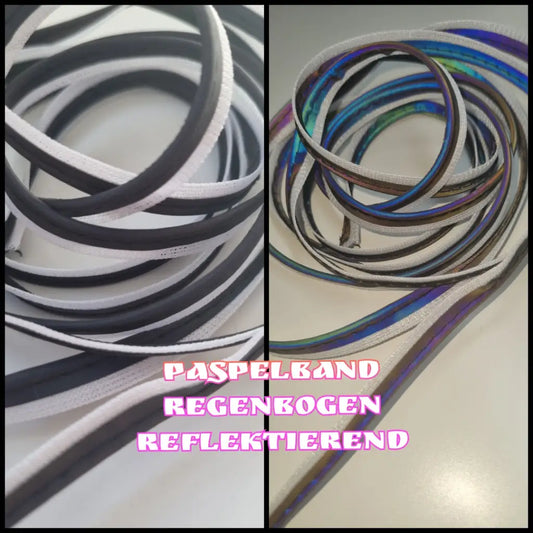 Paspelband Rainbow reflektierend breite 10mm