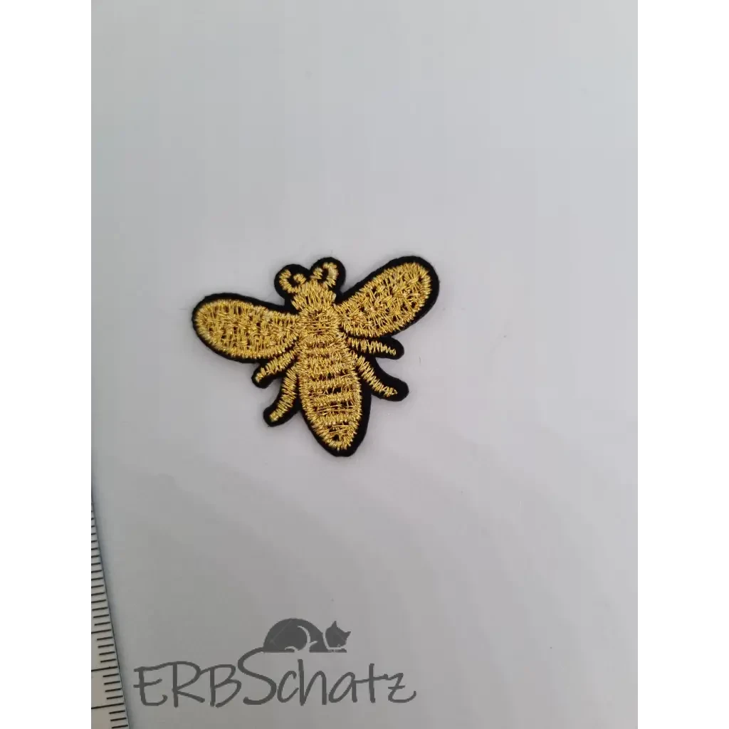 Patches zum Aufbügeln/Nähen - Designauswahl - Biene Gold