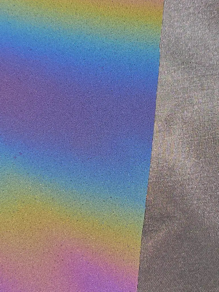 Rainbow reflektierender Stoff 50cm od. 100cm x 140 cm
