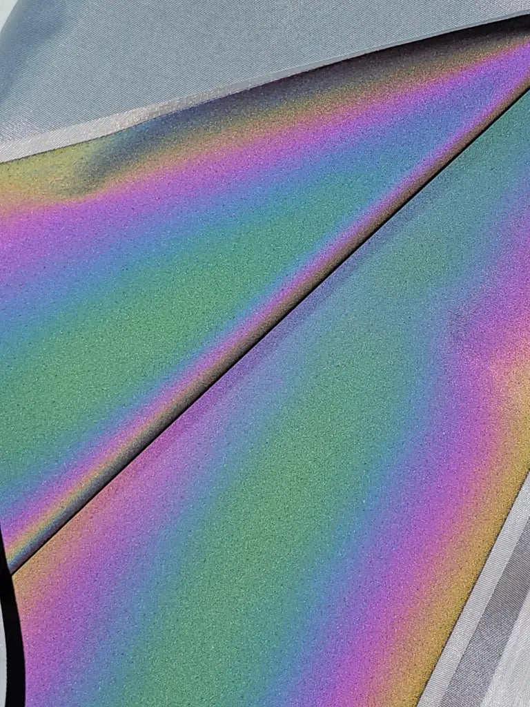 Rainbow reflektierender Stoff 50cm od. 100cm x 140 cm