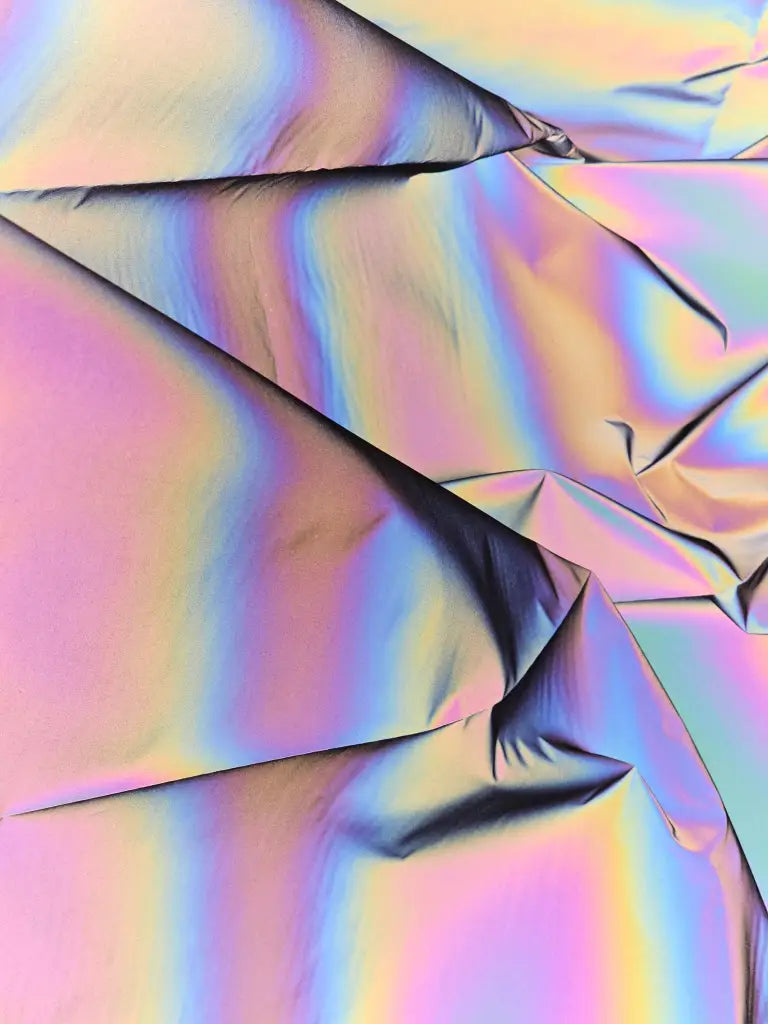 Rainbow reflektierender Stoff 50cm od. 100cm x 140 cm