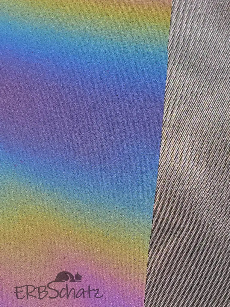 Rainbow reflektierender Stoff 50cm od. 100cm x 140 cm