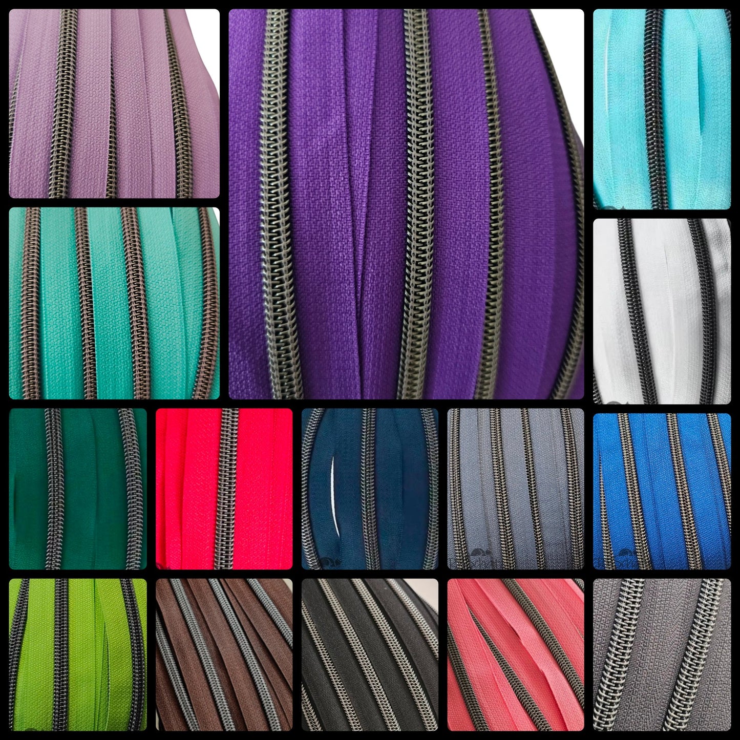 Endlosreißverschlüsse Gun Metal