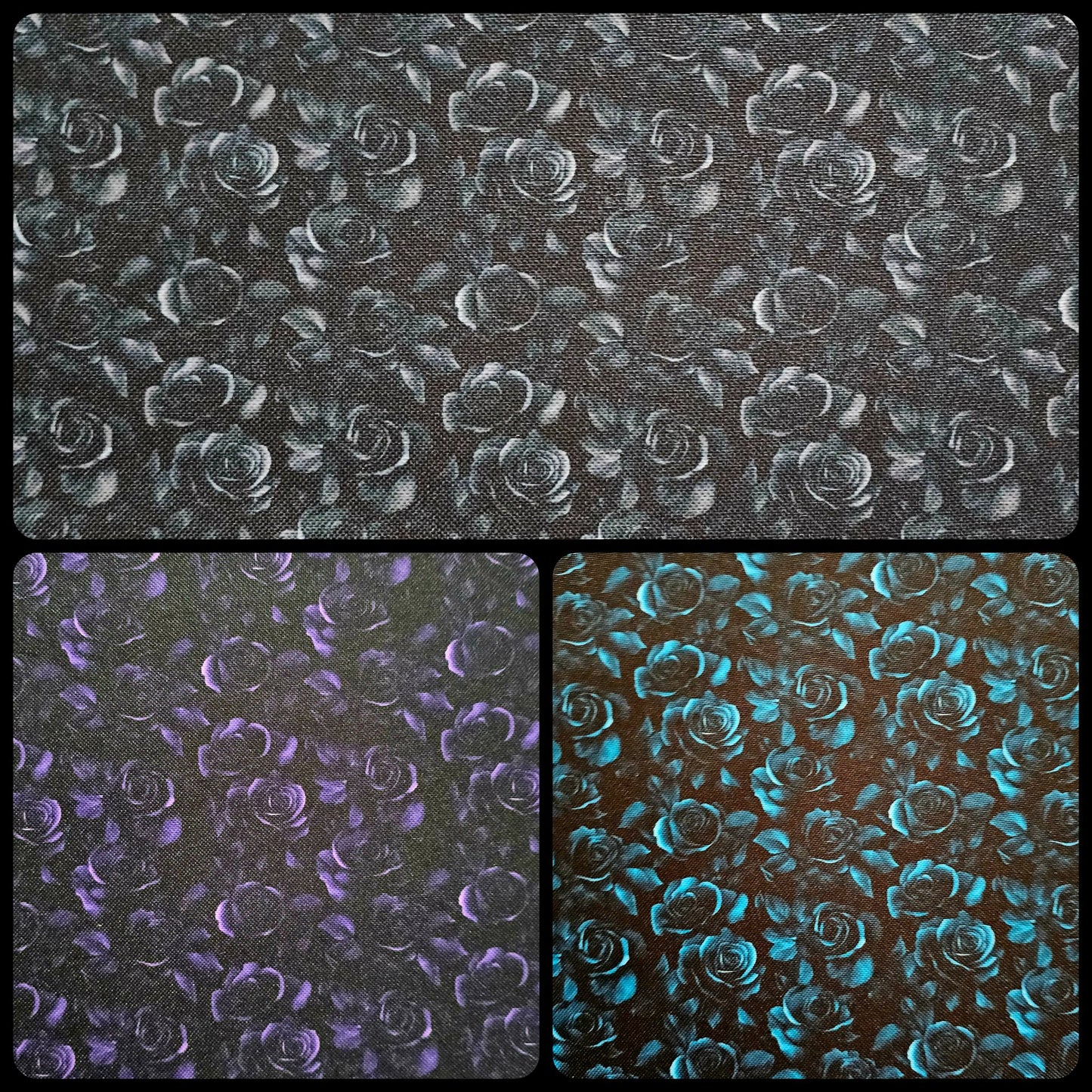 Wasserabweisender Canvas/Oxford, Dark Roses