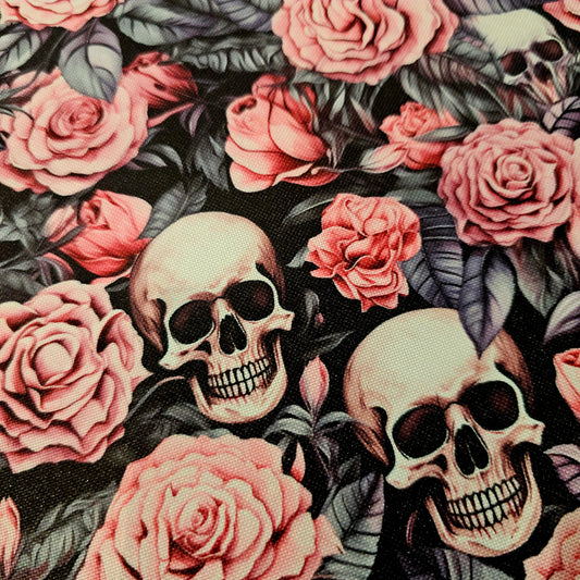 Wasserabweisender Canvas/Oxford, Rosy Skulldream