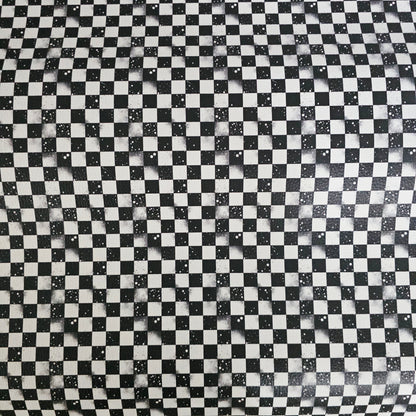 Kunstleder Grunge Schachbrett 50 x 140 cm