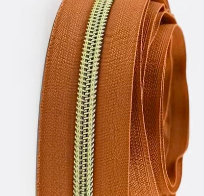 Endless zippers Light Gold