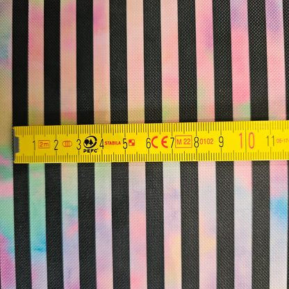 Wasserabweisender Canvas/Oxford, Rainbow Vintage Stripes