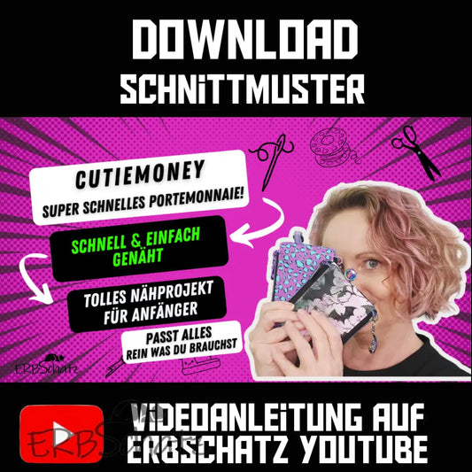 Schnittmuster Erbschatz CutieMoney Portemonnaie (inkl.