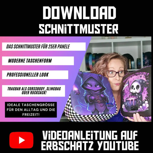 Schnittmuster Erbschatz TheSquare25 (inkl. Video