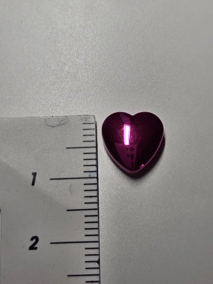 Schraubnieten Herz 10mm Silber