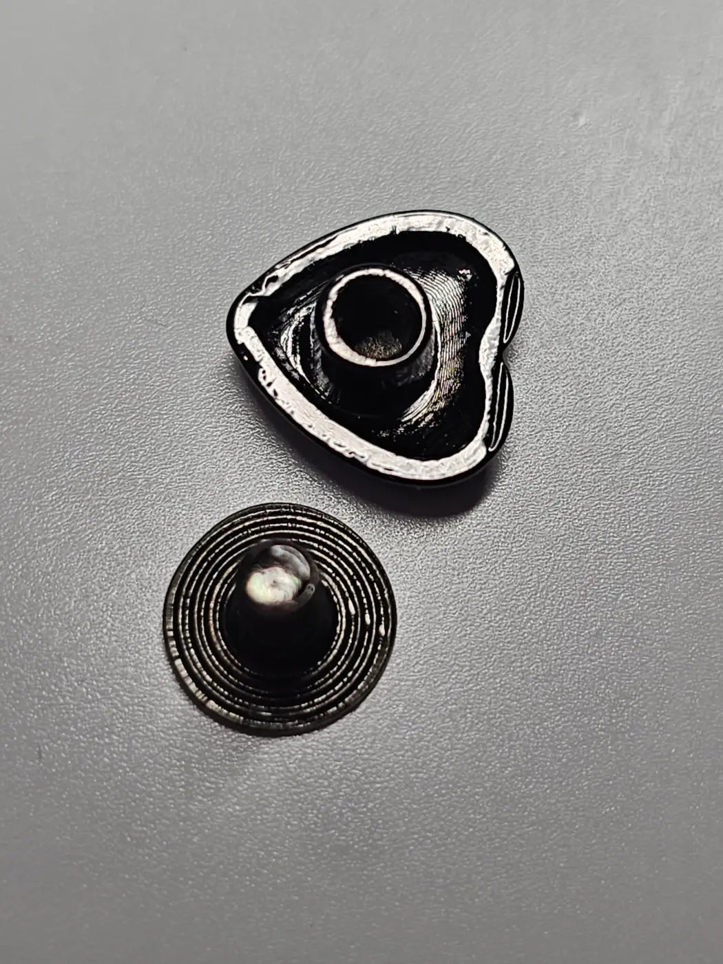 Schraubnieten Herz 10mm Silber