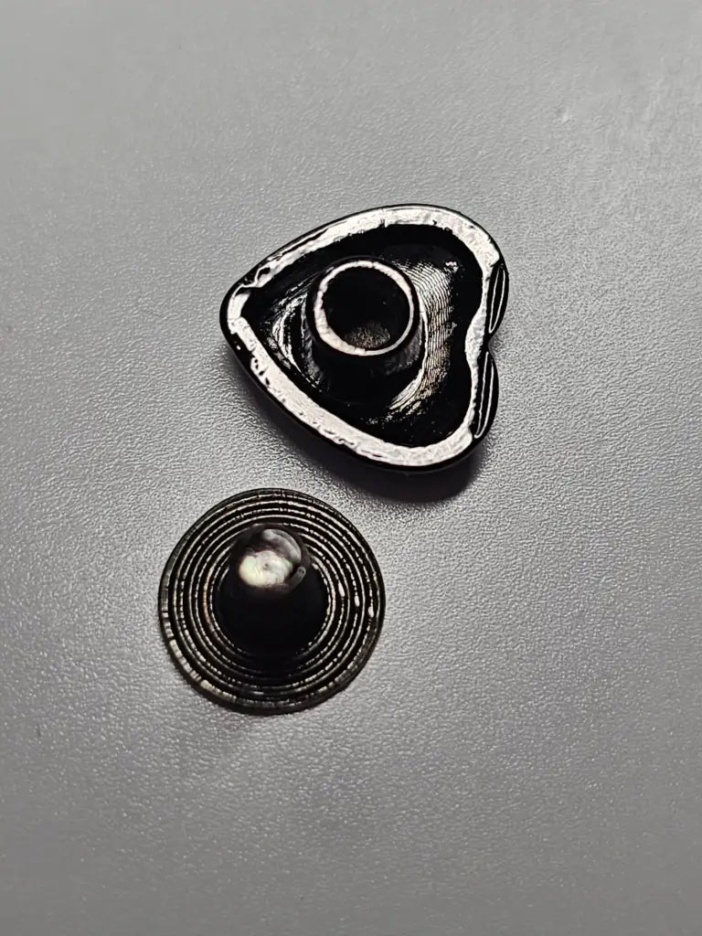 Schraubnieten Herz 10mm Silber