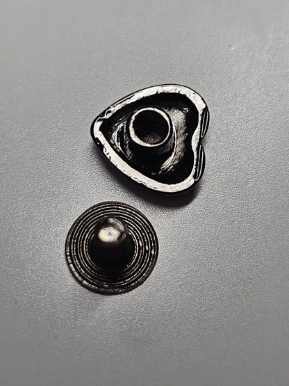 Schraubnieten Herz 10mm Silber