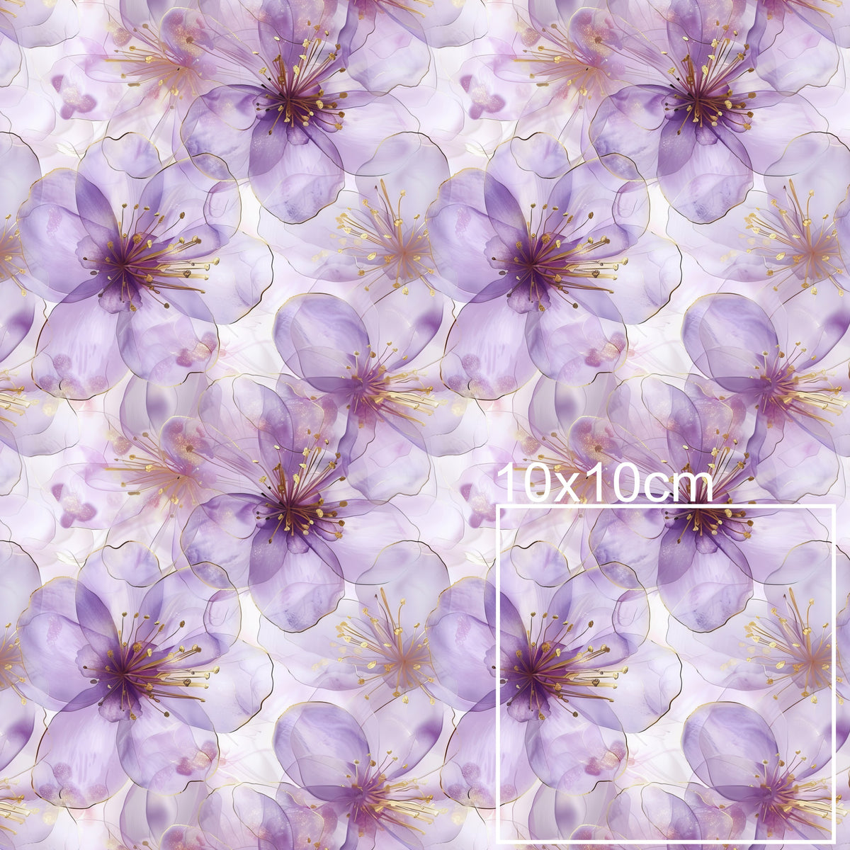 Kunstleder Flowerdream Lavender | 50x130 cm