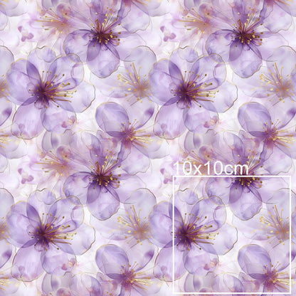 Kunstleder Flowerdream Lavender | 50x130 cm