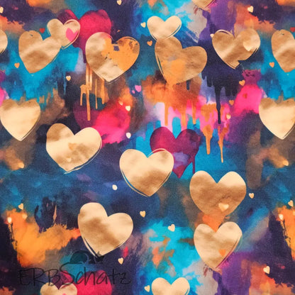 Softshell Splashes & Hearts | 0,5m - reißverschluss schieber